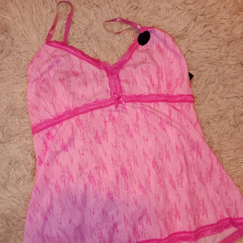 Harve Bernard Women’s Size 3X Pink & White 2 Piece Pajamas Spaghetti Strap NWT